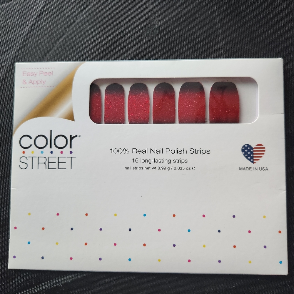 Color Street RETIRED shade “Bloody Gorgeous!” real nail polish strips